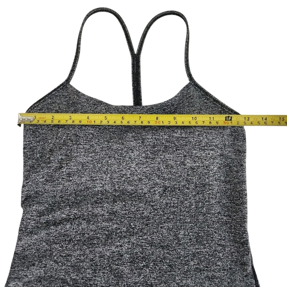 LULULEMON Power Y Tank *Luon Heathered Black size 4 - Picture 9 of 12